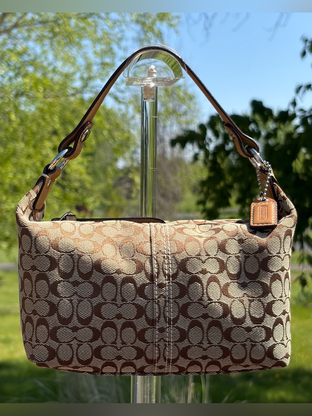 Vintage COACH Signature Mini C Brown Demi Purse Like New